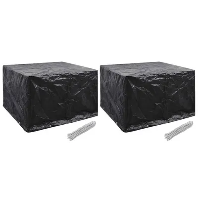 vidaXL Huse mobilier grădină, 2 buc., 135 x 135 x 90 cm, 8 ocheți