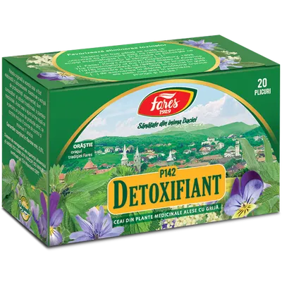 Detoxifiant, P142, ceai la plic, Fares | 20 plicuri