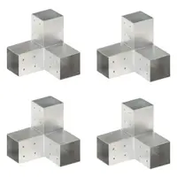 vidaXL Conectori de grindă, formă Y, 4 buc, 81x81 mm, metal galvanizat