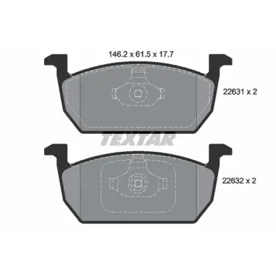 Set placute frana, frana disc TEXTAR 2263101