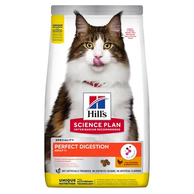 Hills SP FELINE ADULT PERFECT DIGESTION, hrana uscata pentru pisici, ce ajuta la o digestie optima, 3 KG