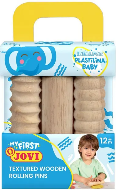Set de sucitoarele din lemn pentru plastilină Jovi Baby - 3 bucăți