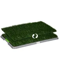 PawHut Toaletă pentru Câini, Iarbă Artificială pentru Câini cu Tavă pentru Antrenamentul la Oliță, 67x41 cm, Verde