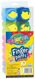 Vopsele pentru degete pentru copii Colorino - 10 culori