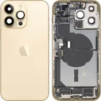 Capac Baterie Apple iPhone 14 Pro Max, Cu Carcasa Mijloc, Full Parts, Auriu, Swap