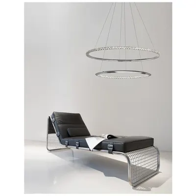 Lampa suspendata NETUNO Crom Aluminiu & C rystal Adjustable LED 50 Wat 230 Volt 2570Lm 3000K IP20
