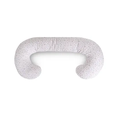 Perna multifunctionala, Ceba Baby, Pentru dureri de spate, somn confortabil si alaptat, Cu bile de silicon si microperle, Husa detasabila din bumbac, 300x30 cm, Oeko-Tex Standard 100, Forget-me-not