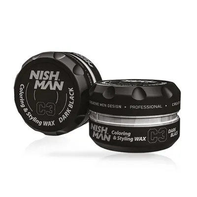 C3 - NISH MAN Ceara de par colorata - Negru - 100 ml