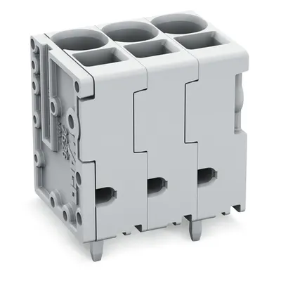 PCB terminal block; 6 mm²; Pin spacing 7.5 mm; 5-pole; Push-in CAGE CLAMP®; 6,00 mm²; gray