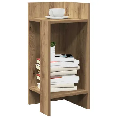 vidaXL Masă laterală cu poliță Stejar artizanal 25,5x27x60 cm