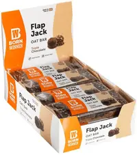 Flap Jack Oat Bar, ciocolată triplă, 12 buc, Born Winner