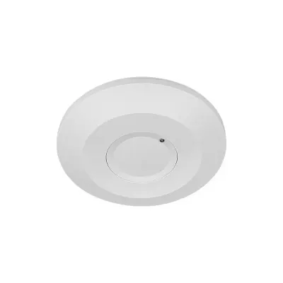 Senzor de miscare cu microunde, 2000W, raza 1-8 m, radar CW 5.8 GHz, 3/2000 LUX, unghi 360 grade, IP20, alb
