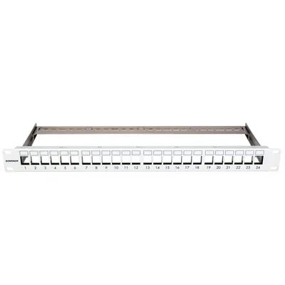 Patchpanel pt. 24 module TOOLLESS LINE, 1UH, 19, RAL7035