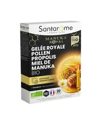 Laptisor de matca Propolis Polen Manuka Bio, 20 fiole, Santarome