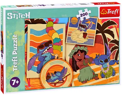 Puzzle Trefl din 200 de piese - Partea muzicală a lui Lilo și Stitch