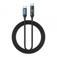 Cablu Date si Incarcare USB-C - USB-C BWOO BO-X304 Led, 60W, 1m, Negru