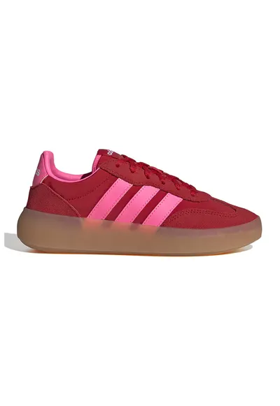 Pantofi sport Barreda Decode cu detalii din piele intoarsa - Rosu vermillion/Roz