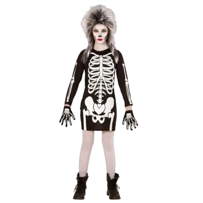 Costum schelet rochie halloween fetita