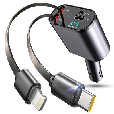 Incarcator auto 60 W Super Fast Charge Timebox, Negru - Default Title