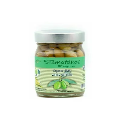Masline verzi anthinolia cu cimbru si lamaie bio 290g Stamatakos Olivegrove
