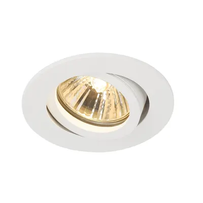 Spot incastrat, NEW TRIA 68 Ceiling lights GU10, white indoor recessed ceiling light, QPAR51, white, 50W