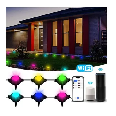 Ghirlanda LED RGB Smart, 24 Becuri, Wi-Fi, Telecomanda, 18m, Montaj Sol/Perete, IP44, Lumina Colorata, Casa si Gradina