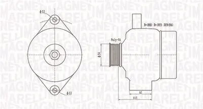 Alternator (14V, 130A) CADILLAC BLS; SAAB 9-3, 9-3X, 9-5 1.9D dupa 2004