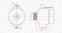 Alternator (14V, 130A) CADILLAC BLS; SAAB 9-3, 9-3X, 9-5 1.9D dupa 2004