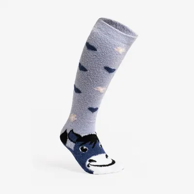 Șosete călduroase echitație Mărimea 38 - 42 SWEET & WARM Mov și albastru
