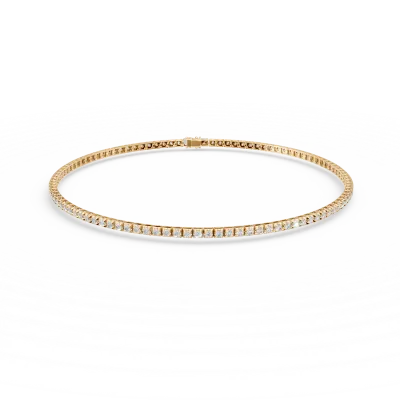 Bratara tennis din aur galben cu diamante de 0.5ct