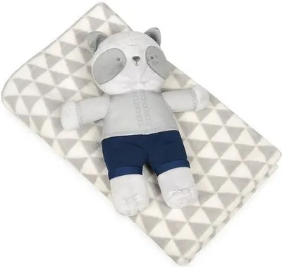 Pătură pentru copii cu jucărie de pluș Baby Matex - Carol, Panda
