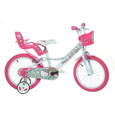Bicicleta copii 4-6 ani, 16 inch, Hello Kitty, Dino Bikes DB164RHK2