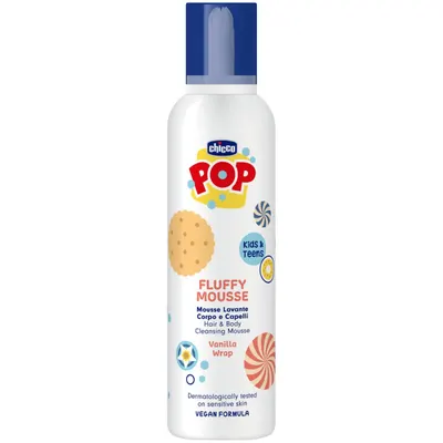 Sampon si gel de dus cu aroma de prajitura cu vanilie POP, 200ml, Chicco