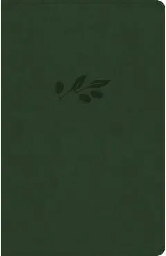CSB Thinline Bible, Olive Leathertouch