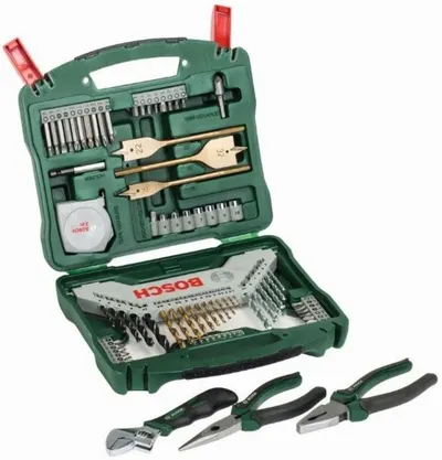 Set de burghie și biți Bosch - X-Line, 70 de piese