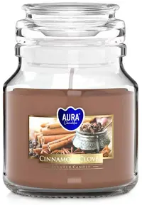 Lumânare parfumată Bispol Aura - Cinnamon And Cloves, 120 g
