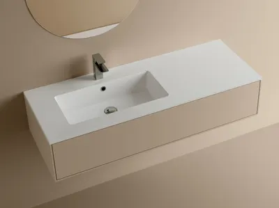 Lavoar din compozit 121 x 46 cm, cu orientare stanga, Foglia Expo