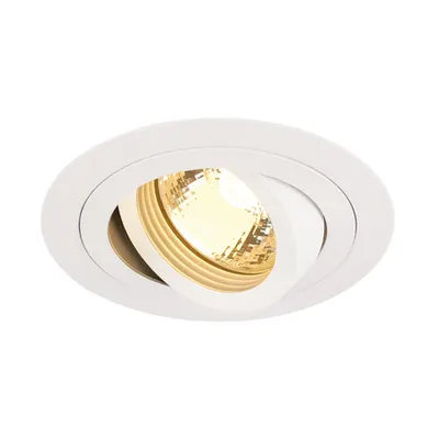 Spot incastrat, NEW TRIA 78 Ceiling lights GU10, white single-headed, QPAR51, round, white, max. 50W, incl. leaf springs