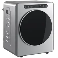 HOMCOM Uscător cu evacuare 5kg, uscător compact independent tip încărcare frontală 1000W cu tambur din oțel inoxidabil, timer, argintiu | Aosom Romania