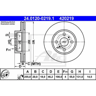 Disc frana ATE 24.0120-0219.1