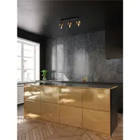 Plafoniera SIANNA Nisipiu Negru & Alama aurie Metal Fumuriu Sticla LED E27 3x12 Wat 220-240 Volt IP20 Fara bec