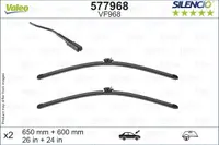 Lama stergator fata (2buc) Silencio 650 600mm potrivit MERCEDES SPRINTER 3,5-T (B907), SPRINTER 3,5-T (B907, B910), SPRINTER 3-T (B907), SPRINTER 3-T (B910) 02.18-