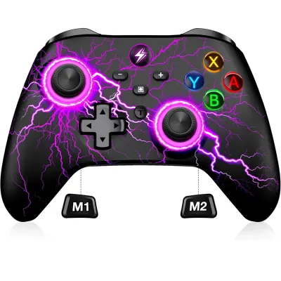 Controller Wireless Timebox, RGB, LED 9 Culori, Turbo Ajustabil, Vibratii, Negru - Default Title