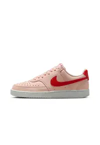 Pantofi sport Court Vision Low Next Nature din piele ecologica - Roz somon/Rosu vermillion