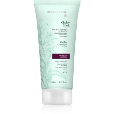 Medavita Choice Enhancing Nourishing Hair Mask Aubergine masca hranitoare pentru păr vopsit 200 ml