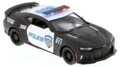 Mașinuță metalică Kinsmart Police Edition - 2017 Chevrolet Camaro ZL1, 1:38, neagră