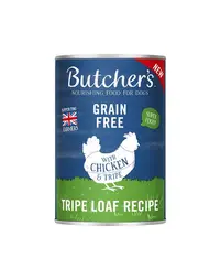 BUTCHER'S Original Tripe hrana umeda caini, pui cu rumen de vita, pate 400g