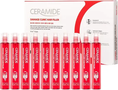 FarmStay Ceramide Fiole pentru păr Damage Clinic Hair Filler, 10 x 13 ml