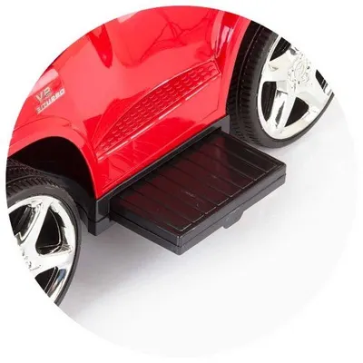 Masinuta copii de impins Chipolino Mercedes Benz GL63 AMG black cu copertina, maner detasabil, sunete amuzante, scaun spatios din piele, Suport pentru picioare retractabil, bara de proectie