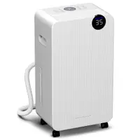 HOMCOM Dezumidificator de aer 12 L/zi, dezumidificator silențios, rezervor apă 2,1 L, ecran LED, 28x18,5x50,5cm, alb | Aosom Romania